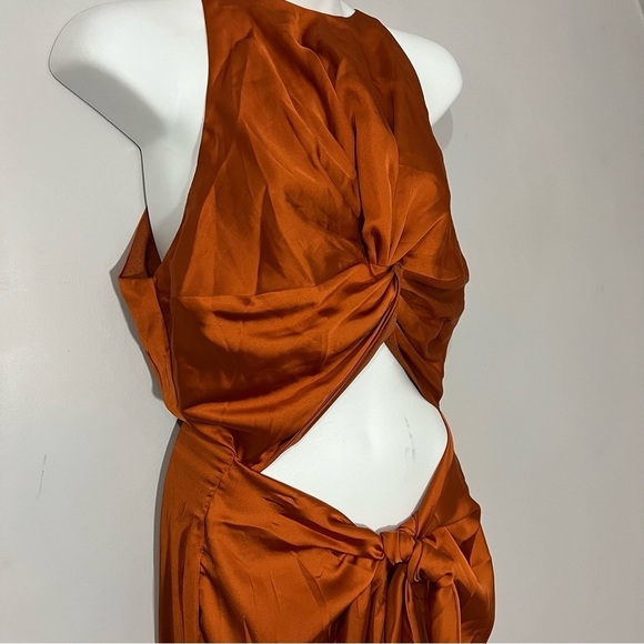 NWT Andrea Iyamah Orange Dress | Luxury Resortwear | Coastal Vacay | Cut Out - Picture 4 of 17